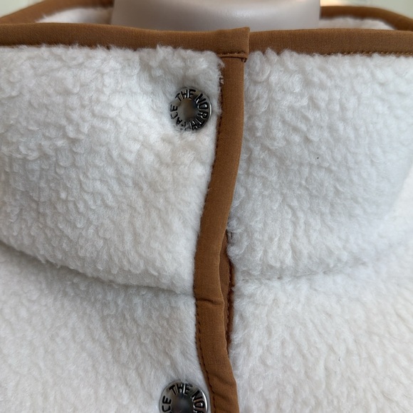 The North Face Coat Womens Ivory Cragmont Fleece Cozy Outdoor Snap Jacket Med M - Picture 4 of 7